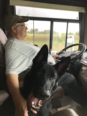 Brian Bailey with His Dog