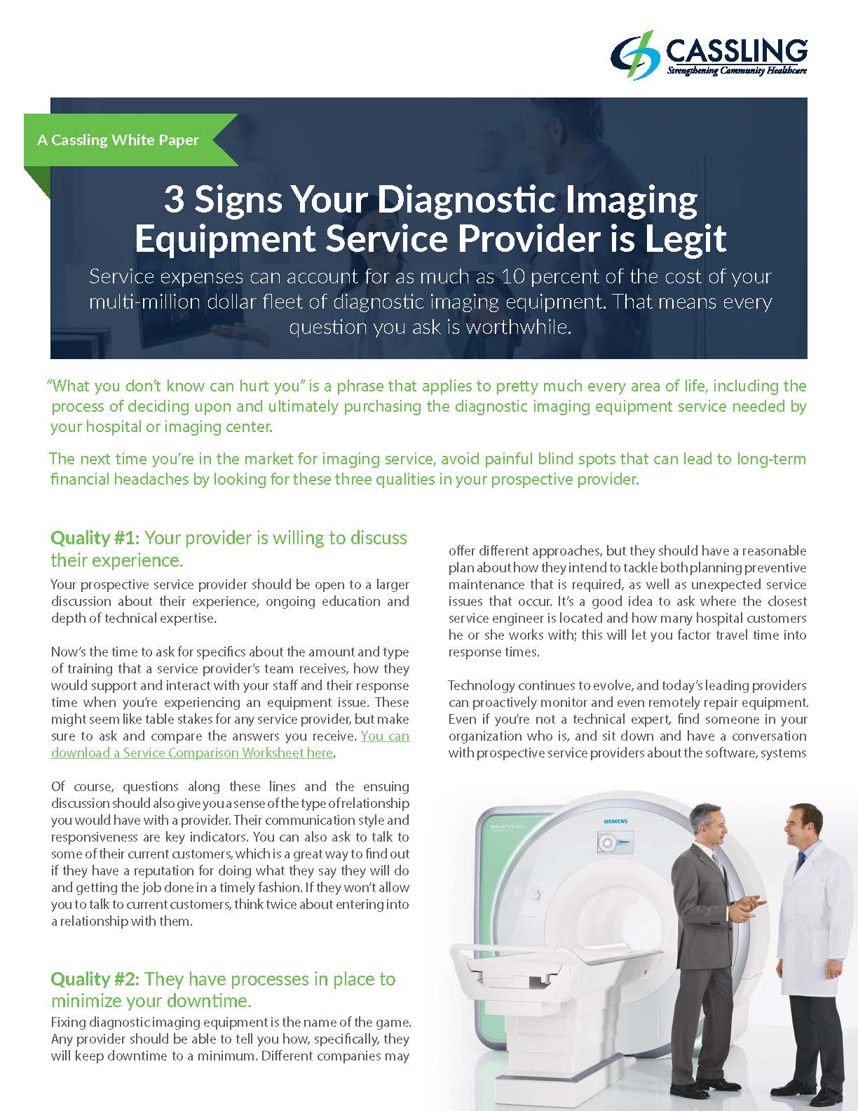 Diagnostic Imaging Equipment-Service-3Signs-White-Paper-Cover