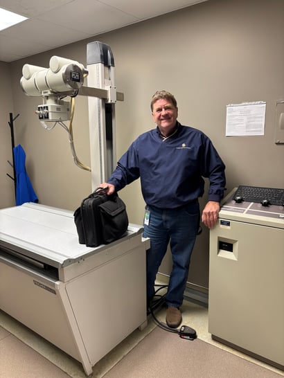 Duane Losh on site working