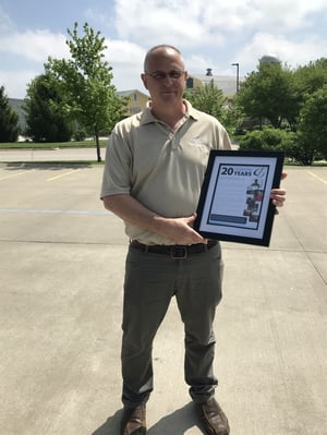 Kevin Richardson with Plaque