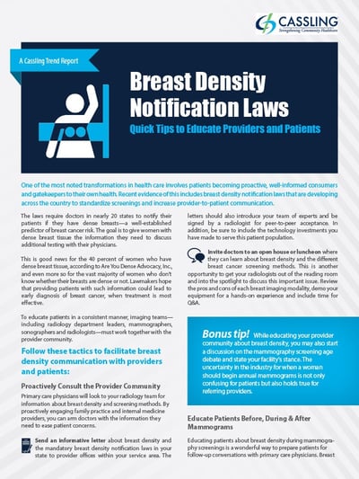 Breast Density Notification Laws